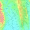 West Bago Region topographic map, elevation, terrain