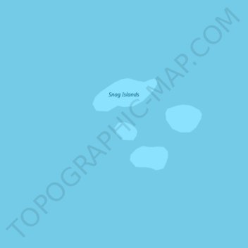 Snag Islands topographic map, elevation, terrain
