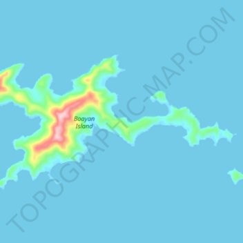 Boayan Island topographic map, elevation, terrain