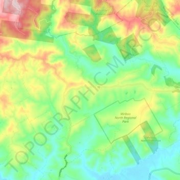 Hallston topographic map, elevation, terrain