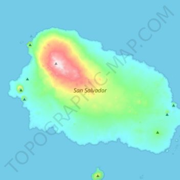 Isla Santiago topographic map, elevation, terrain