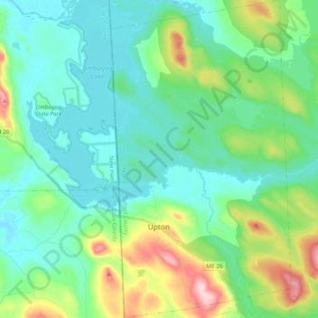 Upton topographic map, elevation, terrain