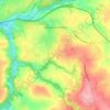 Lampaul-Guimiliau topographic map, elevation, terrain