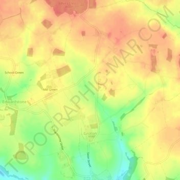 Groton topographic map, elevation, terrain