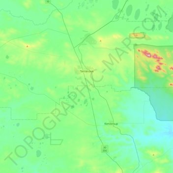 Tenterden topographic map, elevation, terrain