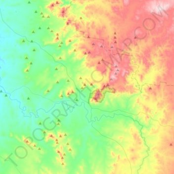 Yarrowyck topographic map, elevation, terrain