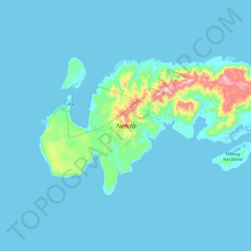 Nendö topographic map, elevation, terrain
