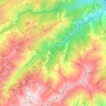 La Restonica topographic map, elevation, terrain