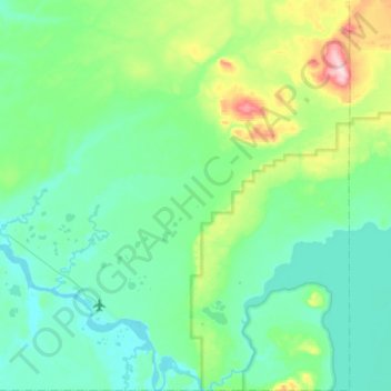 King Salmon topographic map, elevation, terrain