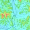 Wollong-myeon topographic map, elevation, terrain