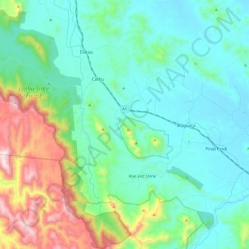 Yalboroo topographic map, elevation, terrain