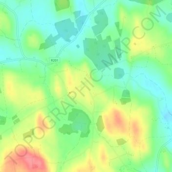 Mullanadarragh topographic map, elevation, terrain