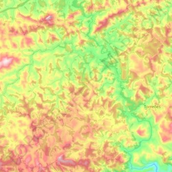 Torreões topographic map, elevation, terrain