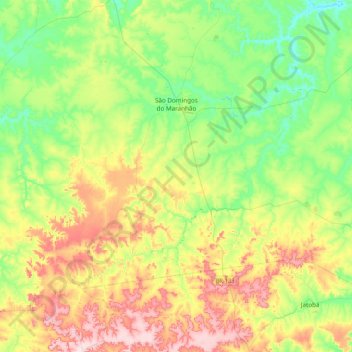 São Domingos do Maranhão topographic map, elevation, terrain