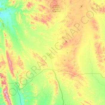 Gum Creek Station topographic map, elevation, terrain