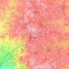 Bangalore topographic map, elevation, terrain