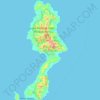 Karakelong Island topographic map, elevation, terrain