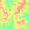 Pontotoc County topographic map, elevation, terrain