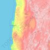 Antofagasta Region topographic map, elevation, terrain