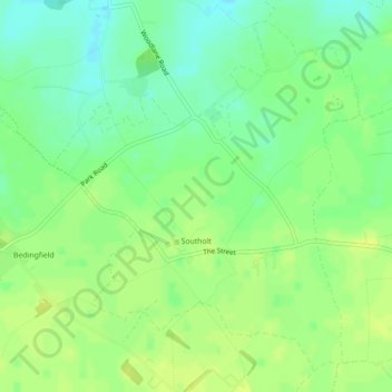 Southolt topographic map, elevation, terrain