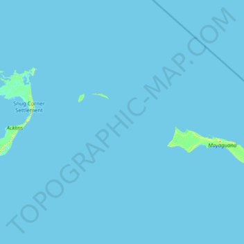 Mayaguana topographic map, elevation, terrain