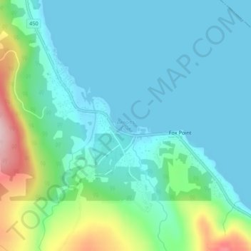 Benoit's Cove topographic map, elevation, terrain