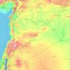 Syria topographic map, elevation, terrain