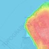 Tower Beach topographic map, elevation, terrain