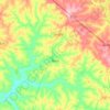 Ibirá topographic map, elevation, terrain