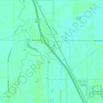 Harwood topographic map, elevation, terrain