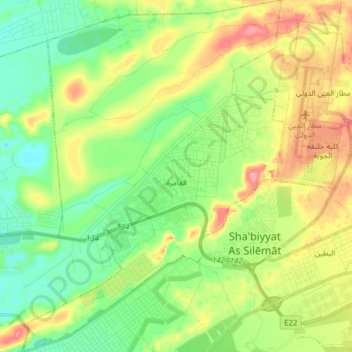 Al Aamerah topographic map, elevation, terrain