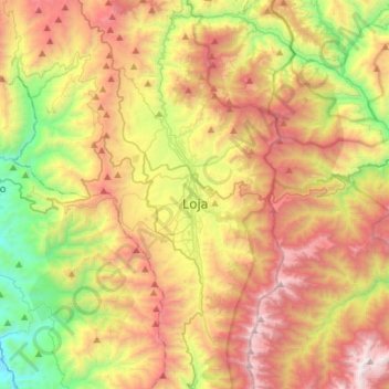 Loja topographic map, elevation, terrain