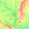 Lake Volta topographic map, elevation, terrain