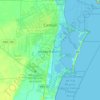 Cancún topographic map, elevation, terrain