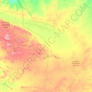 Newman topographic map, elevation, terrain