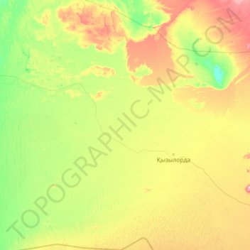 Жалагашский район topographic map, elevation, terrain