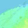 Hunucmá topographic map, elevation, terrain