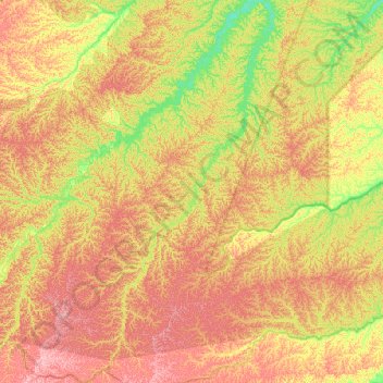 Igarapé Chandless-chá topographic map, elevation, terrain