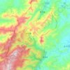 Jinggang Mountains Nature Reserve topographic map, elevation, terrain