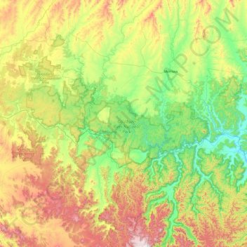Goulburn River topographic map, elevation, terrain