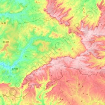 Communauté de communes de Desvres-Samer topographic map, elevation, terrain