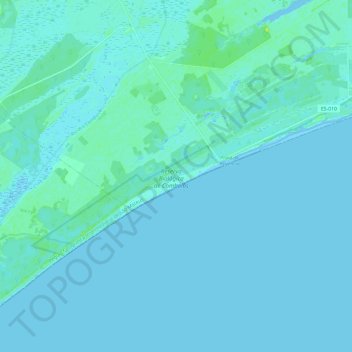 Reserva Biológica de Comboios topographic map, elevation, terrain