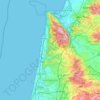 Haifa District topographic map, elevation, terrain