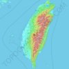 Taïwan topographic map, elevation, terrain
