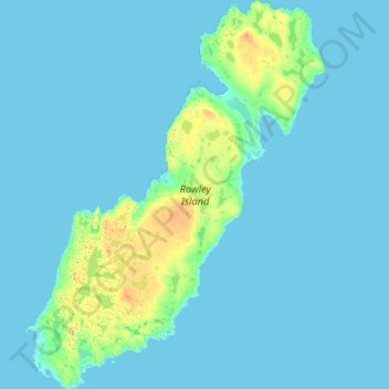 Rowley Island topographic map, elevation, terrain