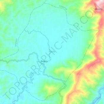 Baghty topographic map, elevation, terrain