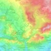 Évenos topographic map, elevation, terrain
