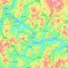 水口水库 topographic map, elevation, terrain