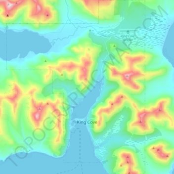 King Cove topographic map, elevation, terrain