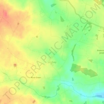 Lindsey topographic map, elevation, terrain
